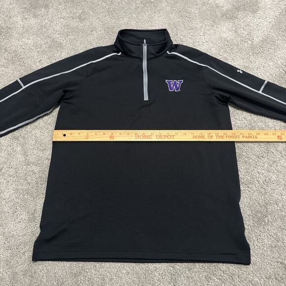 Under Armour Washington Huskies 1/4 Zip Pullover Sweater Mens Size Large Black - Picture 3 of 5